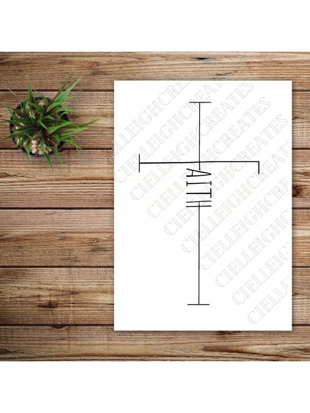 *2 for $20* Faith Cross vinyl decal sticker Handcrafted